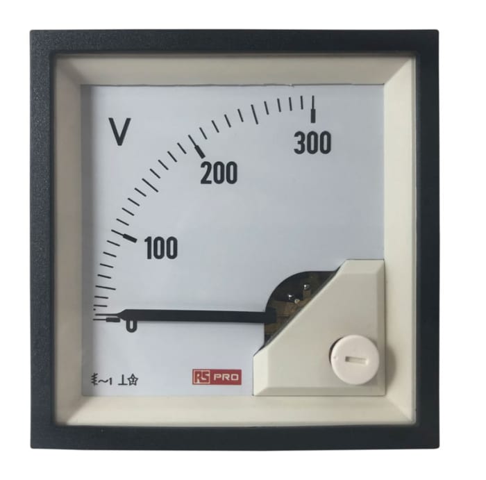RS PRO Analogue Voltmeter AC, Analogue Display 0.01