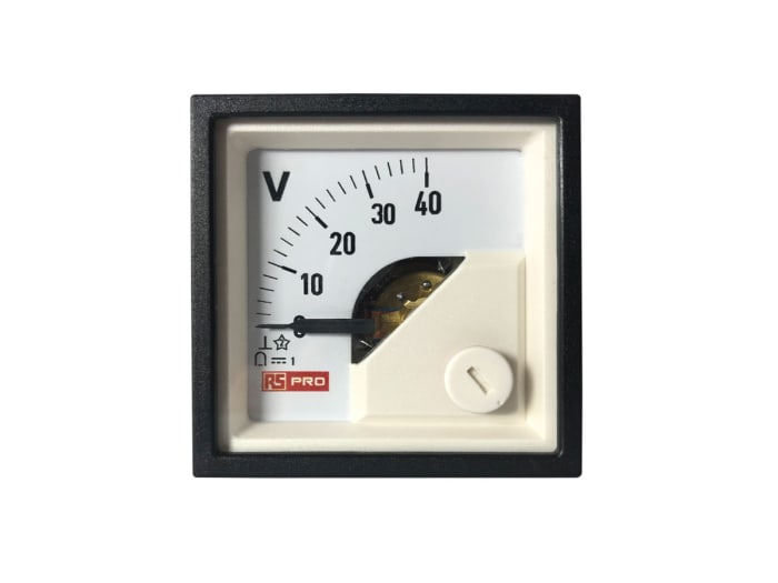 Analogový voltmetr Analogový DC -10°C až +65°C, přesnost měřicího přístroje: 1 % RS PRO