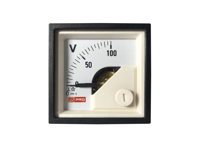 RS PRO Analogue Voltmeter DC, Analogue Display 1 %