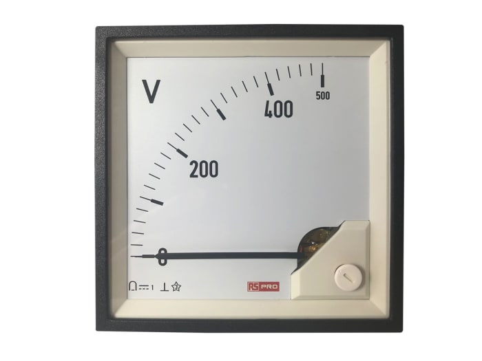 RS PRO Analogue Voltmeter DC, Analogue Display 1 %