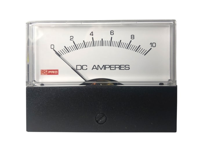 Analogový panelový ampérmetr, výška výřezu: 76mm, max. hodnota: 10 (Input)A DC, šířka výřezu: 74mm, přesnost měřicího