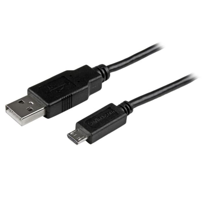 Cable USB 2.0 StarTech.com, con A. USB A Macho, con B. Micro USB B Macho, long. 1m, color Negro