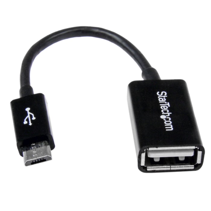 StarTech.com USB 2.0, Male Micro USB B to Female USB A, 480Mbps, 130mm