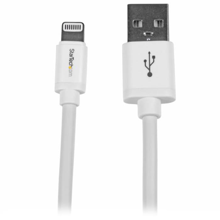 Cable USB 2.0 StarTech.com, con A. USB A Macho, con B. Lightning Macho, long. 2m, color Blanco