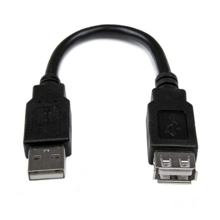 StarTech USB 2.0 Cable Male USB A to Female USB A USB Extension Cable 15cm