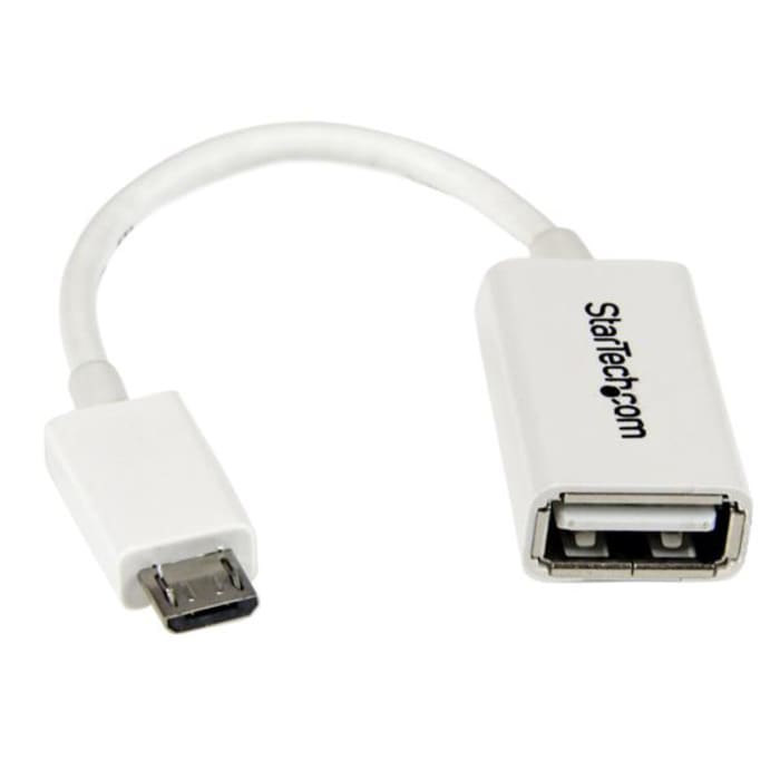 StarTech.com USB 2.0, Male Micro USB B to Female USB A, 480Mbps, 130mm