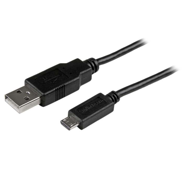 StarTech.com USB 2.0, Male USB A to Male Micro USB B, 480Mbps, 150mm