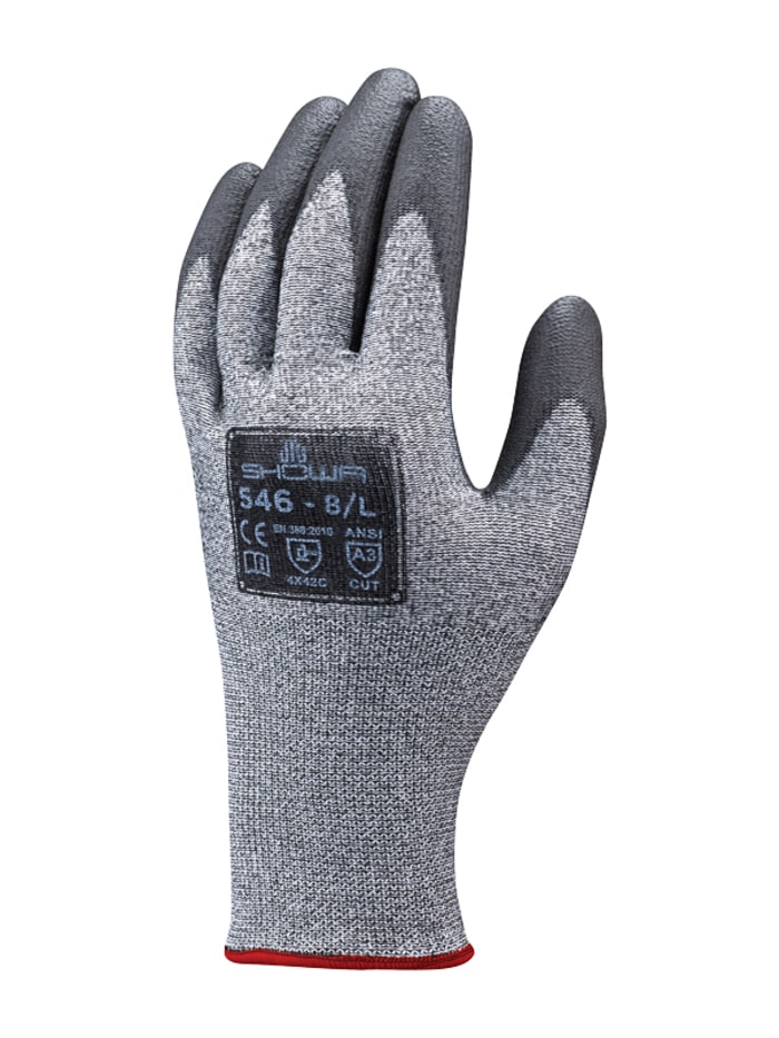 Gants de manutention Showa Duracoil, Taille 9, Résistant aux coupures, 1 Paire, Gris