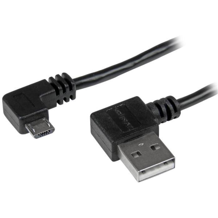 Cable USB 2.0 StarTech.com, con A. USB A Macho, con B. Micro USB B Macho, long. 2m, color Negro