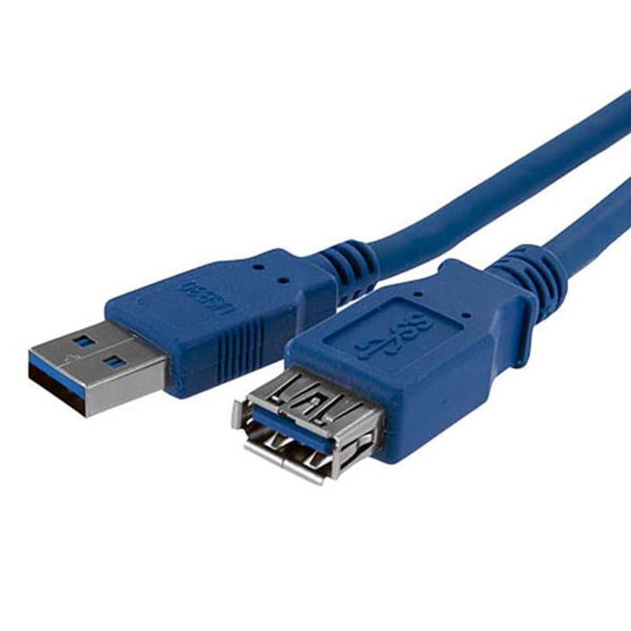 Cable USB 3.0 StarTech.com, con A. USB A Macho, con B. USB A Hembra, long. 1m, color Azul