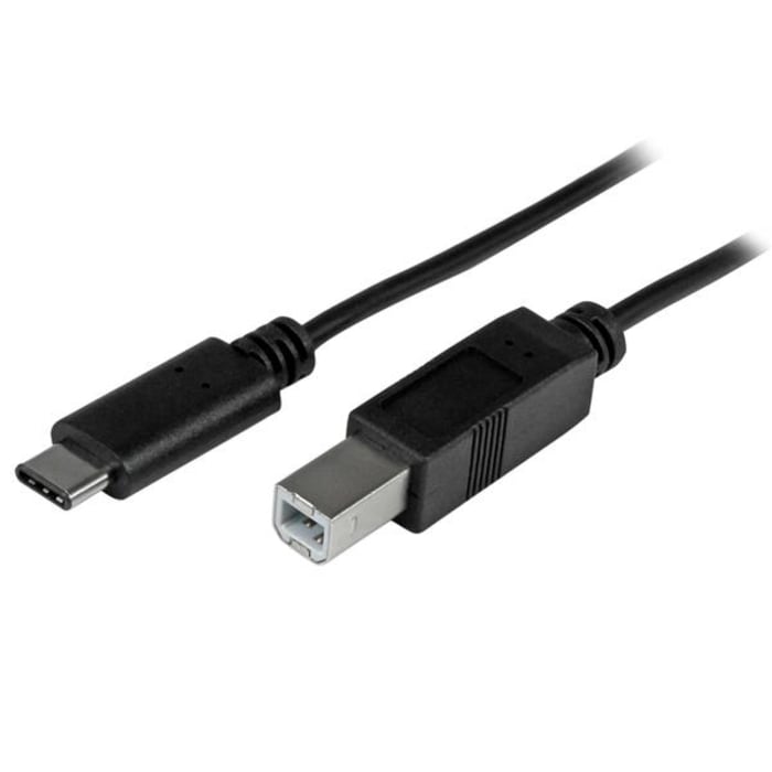 StarTech.com USB 2.0 Cable, Male USB C to Male USB B USB-C to USB-B Cable, 1m