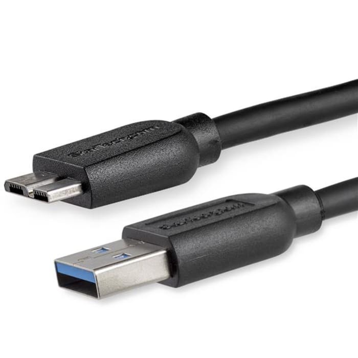Cable USB 3.0 StarTech.com, con A. USB A Macho, con B. Micro USB B Macho, long. 2m, color Negro