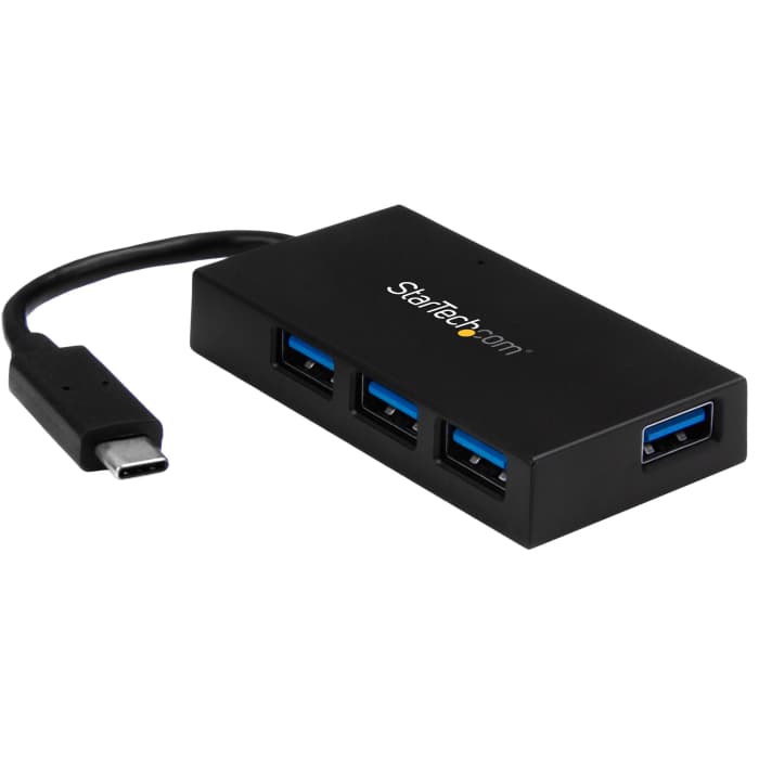 StarTech.com 4 Port USB 3.0 USB A Hub, USB Powered, 39 mm x 74 mm x 1.3cm