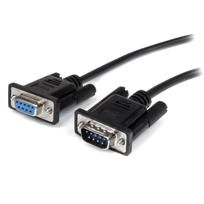 StarTech.com Male 9 Pin D-sub to Female 9 Pin D-sub Serial Cable, 2m PVC