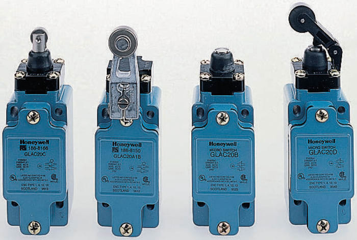 Honeywell GLA Series Plunger Limit Switch, 2NO/2NC, IP67, DPDT, Die Cast Zinc Housing, 600V ac Max, 6A Max