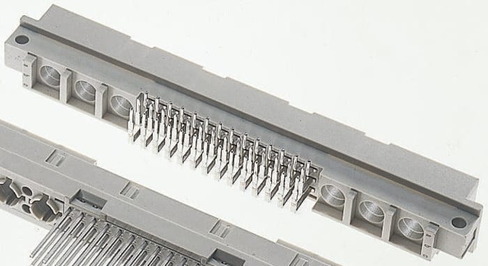ERNI 60 + 4 Way, Type M Class C2, Right Angle DIN 41612 Connector, Plug