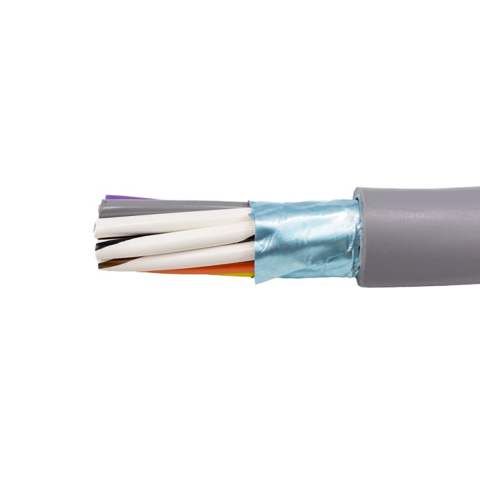 Alpha Wire Alpha Essentials Communication & Control Control Cable, 20 Cores, Screened, 30m, Grey PVC Sheath, 24 AWG