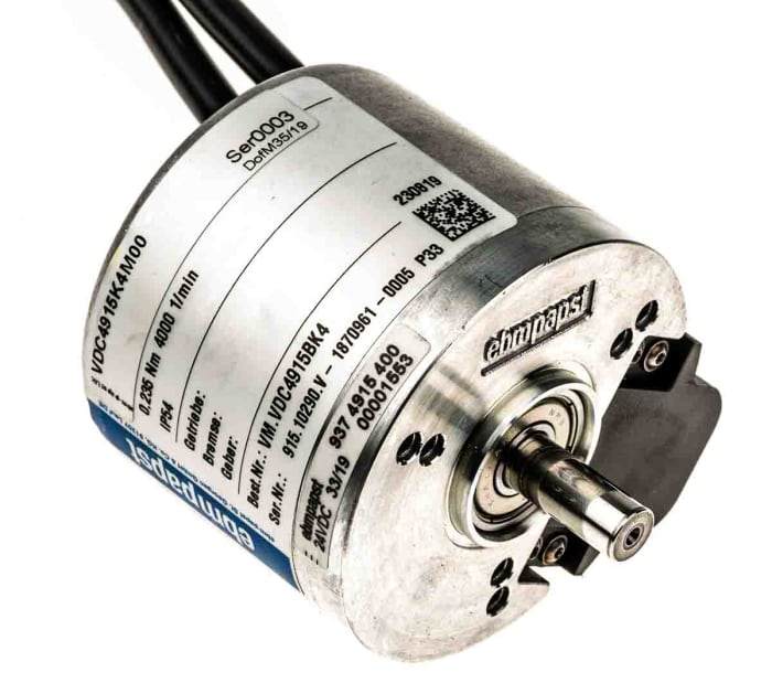 VM.VDC4915BK4 Kit ebmpapst ebmpapst Brushless DC Motor, 100 W, 24 V