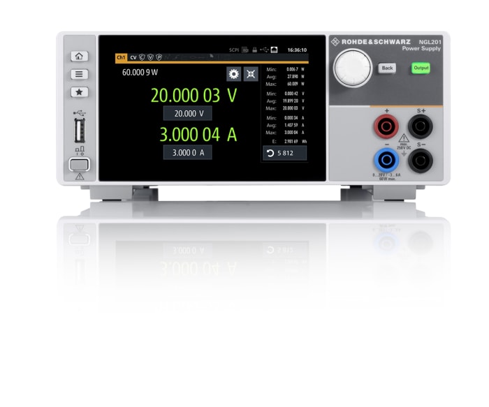 Rohde & Schwarz NGL200 Series Digital Bench Power Supply, 0 → 20V, 6A, 2-Output, 120W