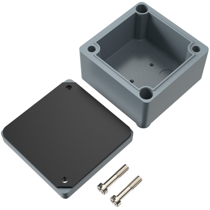 Rose Polyester Standard Series Grey PET Enclosure, IP66, Grey Lid, 160 x 75 x 75.5mm