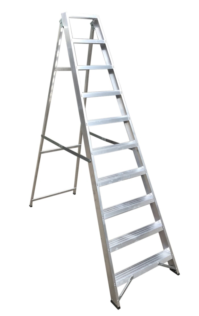 RS PRO RS PRO Aluminium 10 steps Step Ladder 2.170m open length