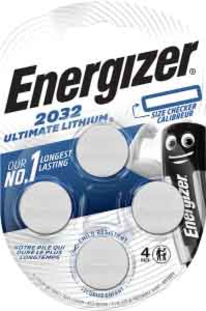 Energizer CR2032 Button Batteries, 3V, 20mm Diameter