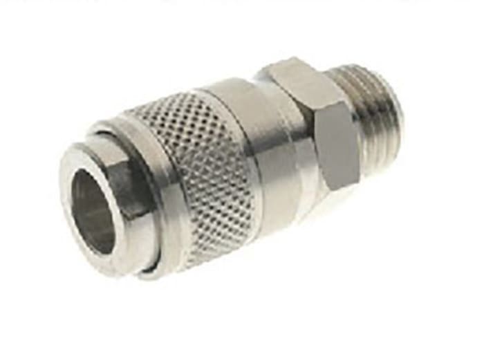 RS PRO Brass Female Quick Air Coupling, G 1/4 Male Threaded