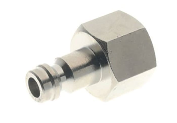 RS PRO Brass Male Coupler Nipple, G 1/4 Female 1/4in Threaded