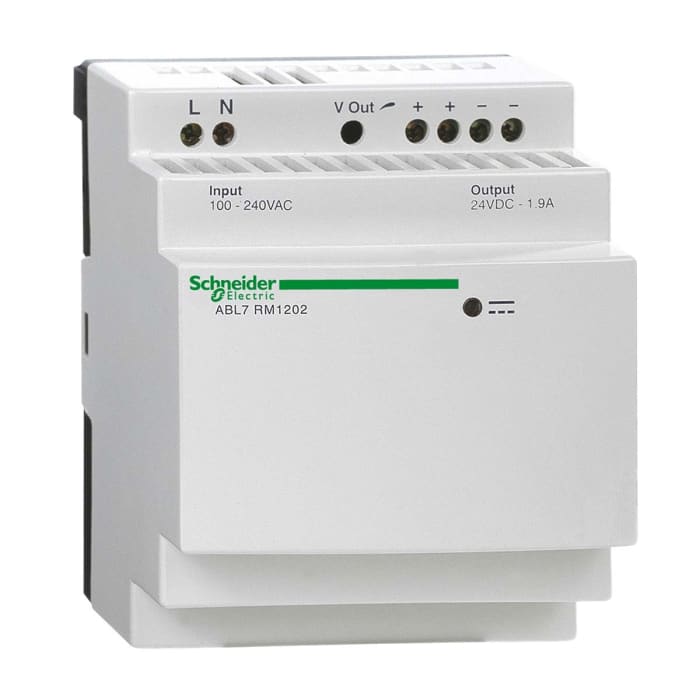 Schneider Electric Regulated Switch Mode DIN Rail Power Supply, 100 → 240V ac ac Input, 24V dc dc Output, 2.5A