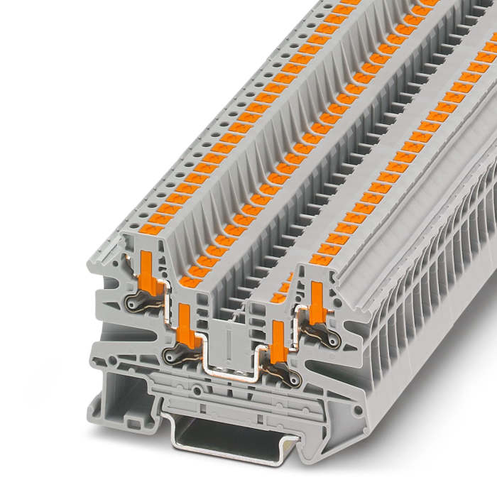1078999 Phoenix Contact Phoenix Contact PTV Series Grey Feed Through Terminal Block, 0.14 → 2