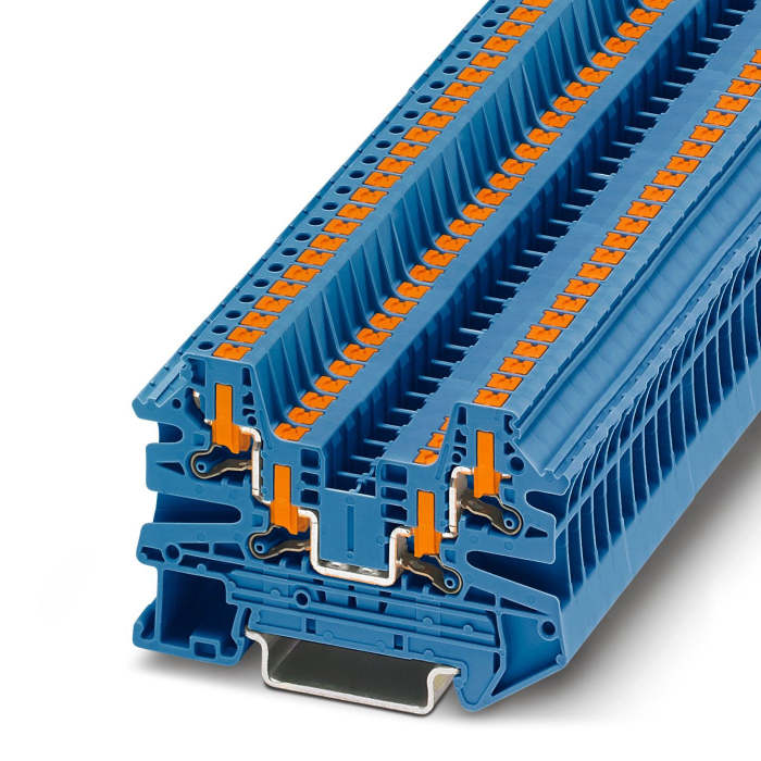 1079006 Phoenix Contact Phoenix Contact Blue PTV Feed Through Terminal Block, Single level, 0.