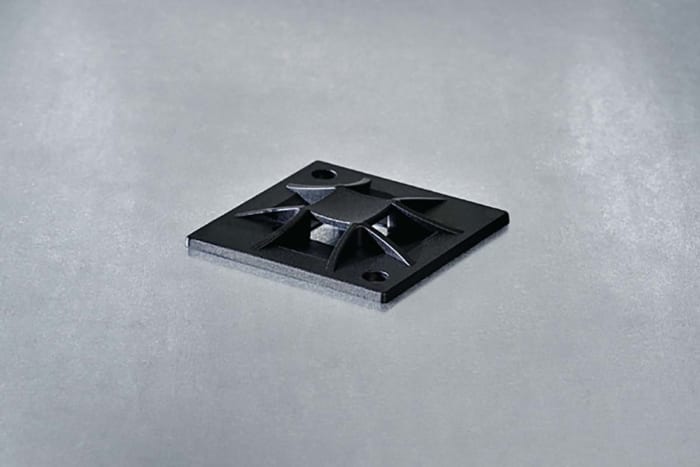 HellermannTyton Black Cable Tie Mount 5.1 mm x 30 mm x 30 mm