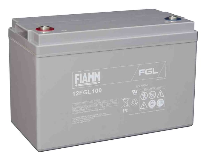 Fiamm 12V Sealed Lead Acid Battery, 100Ah