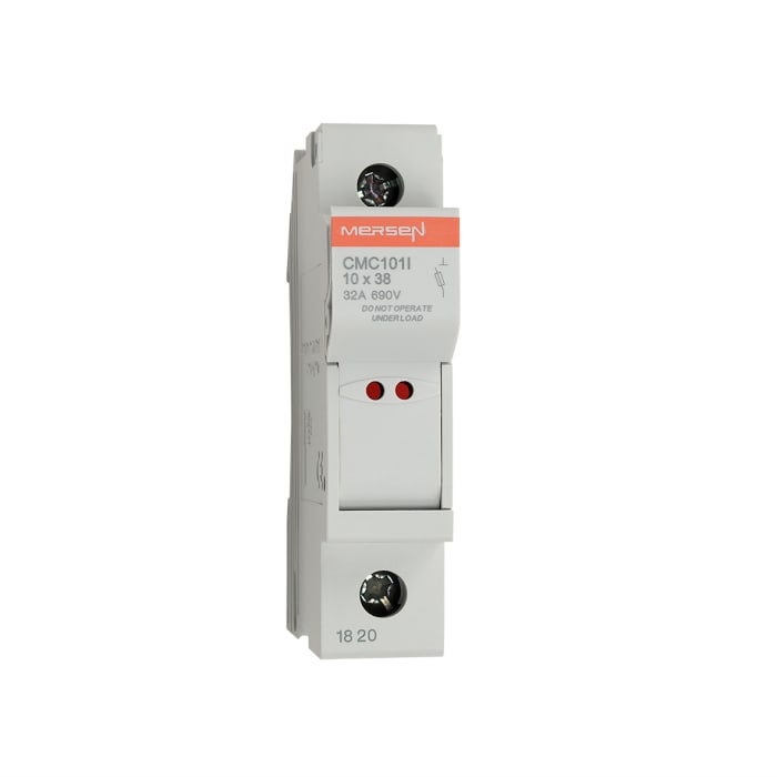 Porte-fusible monté sur rail Mersen CMC10 Modulostar taille 10 x 38mm 32A 690V c.a. Avec Voyant