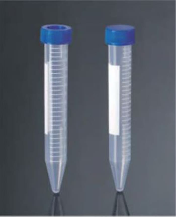 Bouteille de laboratoire RS PRO , graduée, 15ml, en HDPE (capuchon), PP (tube), à Col étroit