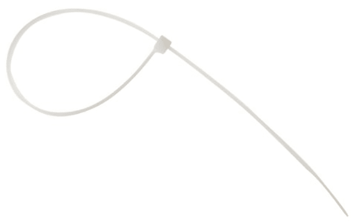 SES Sterling Cable Tie, Self Lock Head, 370mm x 3.6 mm, Natural Polyamide, Pk-100