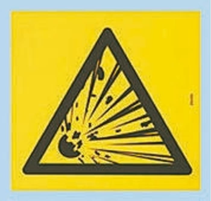 Panneau de sol pliable adhésif(ve) Brady, avec pictogramme : Danger matières explosives