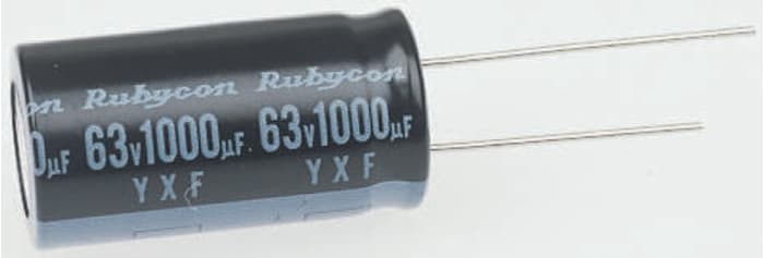 Rubycon 4.7μF Aluminium Electrolytic Capacitor 100V dc, Radial, Through Hole - 100YXF4R7MEFC5X11