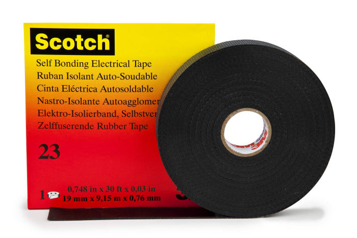 Ruban auto-amalgamant 3M Scotch® 23 Noir, 9.15m x 19mm, +90°C