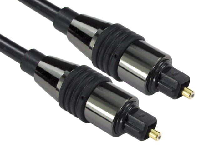 RS PRO Male TOSlink to Male TOSlink Optical Audio Cable, 1m