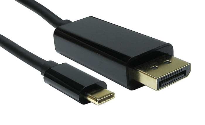 Cable DisplayPort Negro RS PRO, con. A: DisplayPort Macho, con. B: USB Tipo C Cloruro de polivinilo Macho, long. 5 m