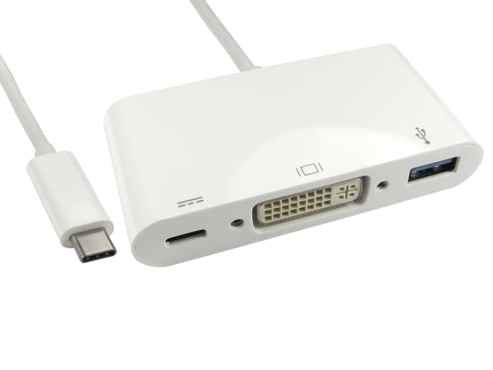 15CM USB TYPE C M - DVI &amp; USB ADPTOR WIT