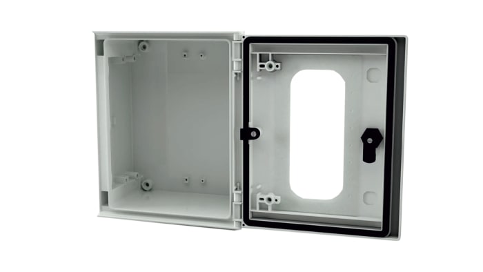 RS PRO Fibreglass Reinforced Polyester Wall Box, IP66, Viewing Window, 300 mm x 250 mm x 140mm