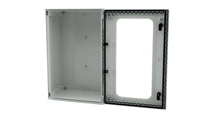 RS PRO Fibreglass Reinforced Polyester Wall Box, IP66, Viewing Window, 500 mm x 400 mm x 200mm