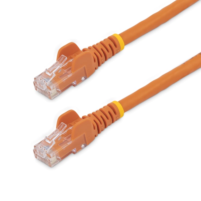 StarTech.com, 2m Cat6, Orange RJ45 to Male RJ45 Male, U/UTP Unshielded, Terminated PVC Sheath