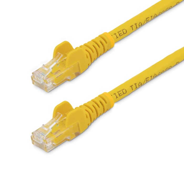 Câble Ethernet Startech catégorie 6, U/UTP, Jaune, Longueur 1m PVC, avec connecteur, Protection CMG