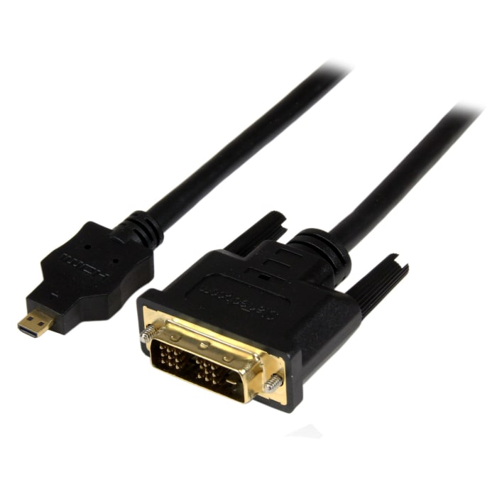 StarTech 1920 x 1200 Male Micro HDMI to Male DVI D Single Link Cable 2m