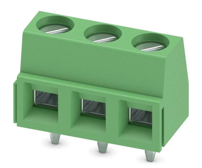 Phoenix Contact MKDSN 1.5/ 3-5.08 Series PCB Terminal Block, 5.08mm Pitch, Through Hole Mount, 1-Row, Solder Termination