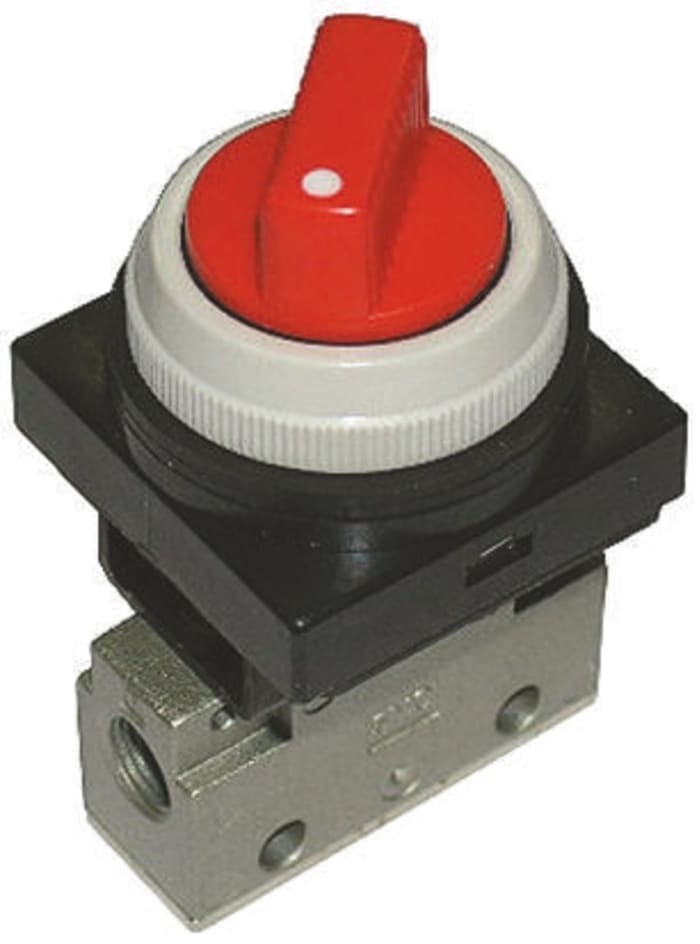 SMC Twist Selector 3/2 Pneumatic Manual Control Valve VM100 Series, Rc 1/8, 1/8in