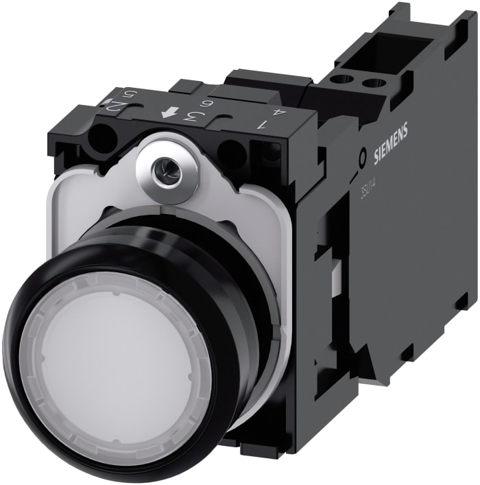 Siemens SIRIUS ACT 3SU11 Series Illuminated Push Button Complete Unit, 22mm Cutout, SPST, IP66, IP67, IP69(IP69K)